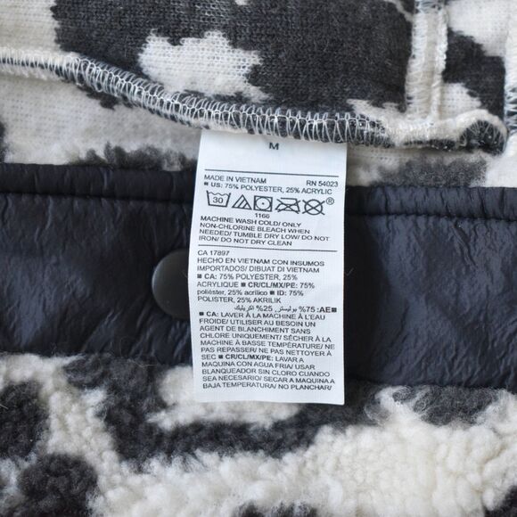 OLD NAVY Women's Active Black and White Leopard Print Teddy Jacket Size M - Picture 5 of 9